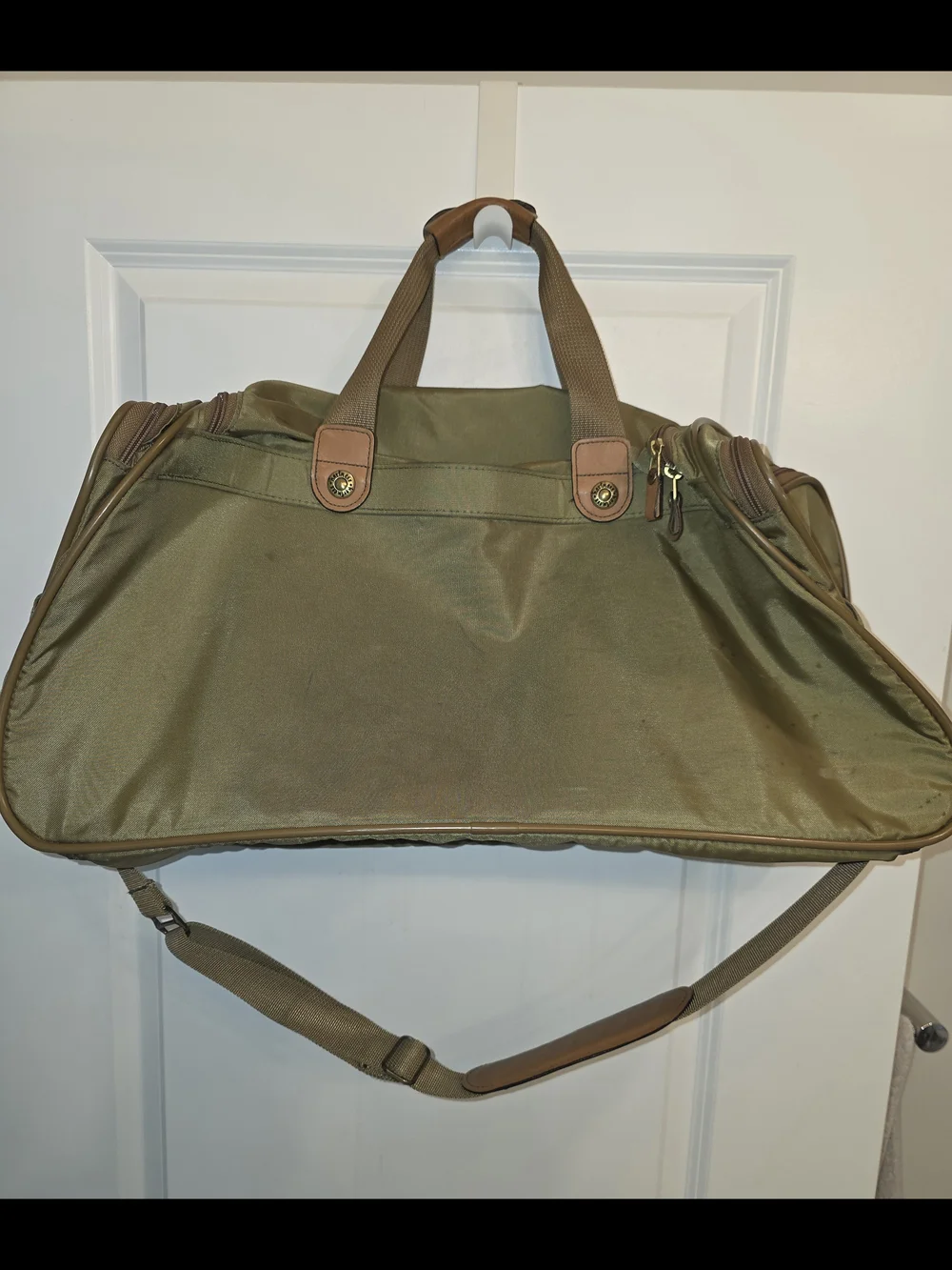 Hartmann Vintage Leather and Nylon Weekender Duffel Bag - Classic Travel Luggage
